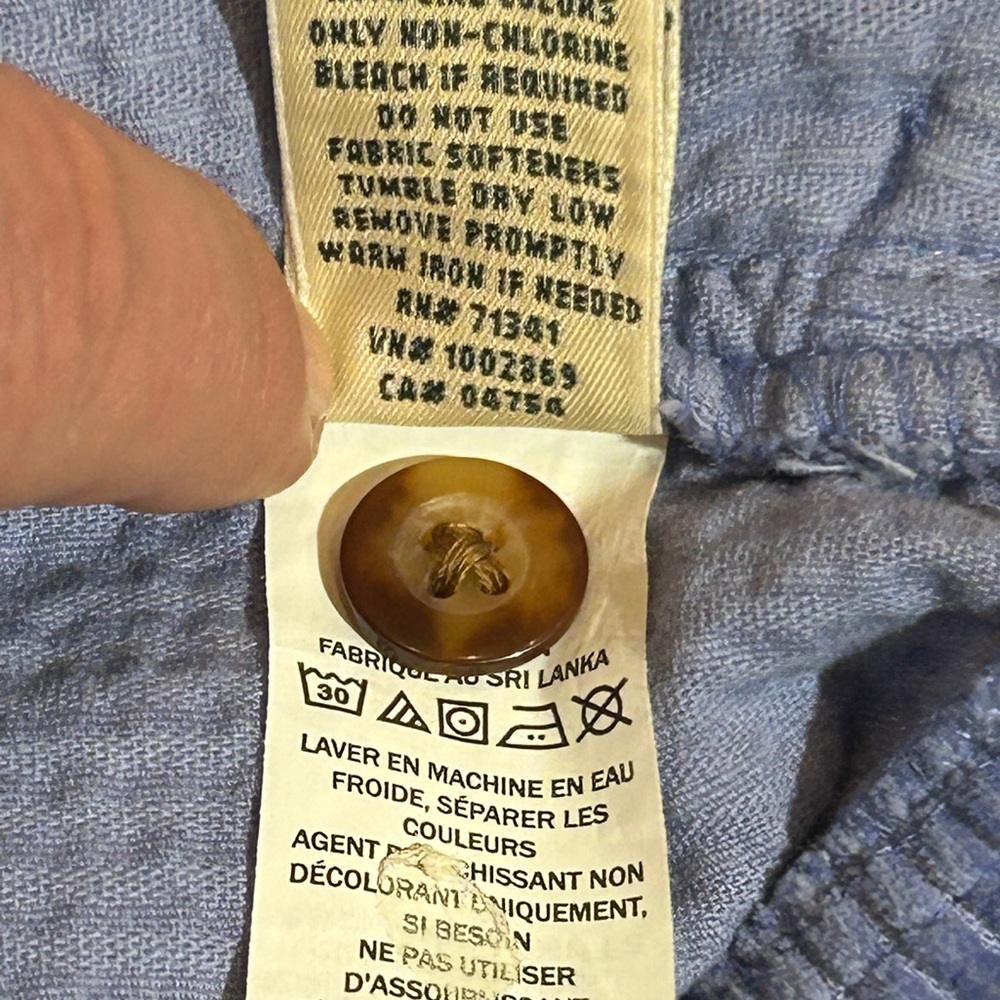 L.L.Bean Women’s Corduroy Shirt Jacket Shacket Blue 100% Cotton – Size Large - Picture 5 of 7